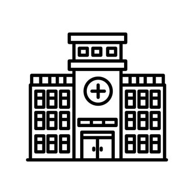 Hastane ikonu vektör olarak. Logotype