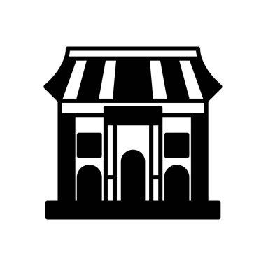 Tapınak simgesi vektörde. Logotype