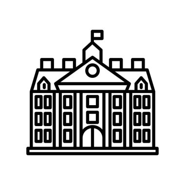 Üniversitenin vektör simgesi. Logotype