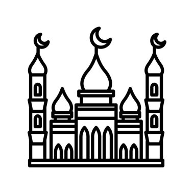 Vektör olarak cami simgesi. Logotype