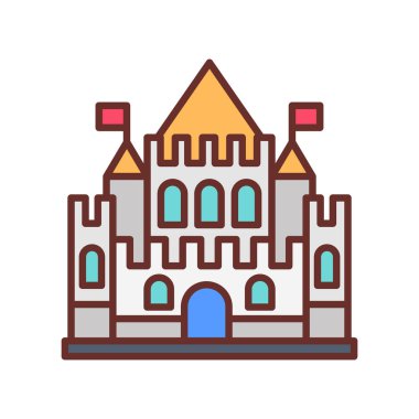 Kale ikonu vektörde. Logotype