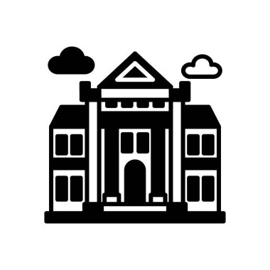 Vektör olarak saray simgesi. Logotype