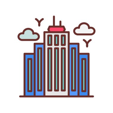 Gökdelen simgesi vektörde. Logotype