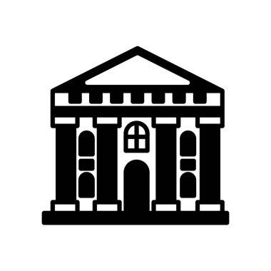 Belediye Binası ikonu vektör. Logotype