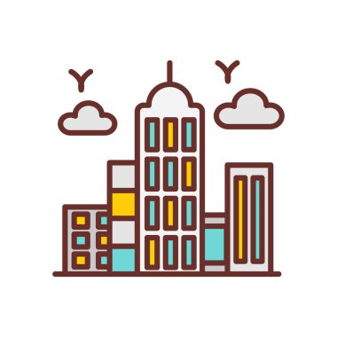 Şehir Binaları 'nın ikonu. Logotype