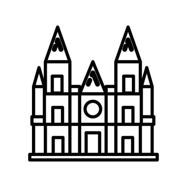 Vektör olarak katedral simgesi. Logotype