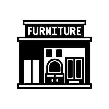 Mobilya galerisi ikonu vektör olarak. Logotype