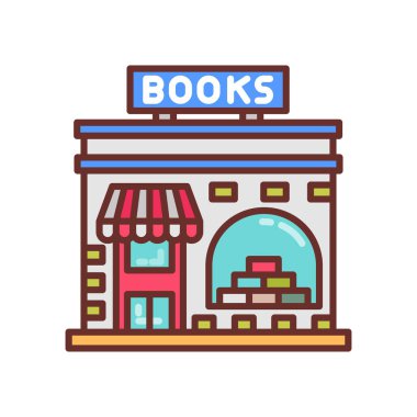 Kitaplar ikonu vektörde saklar. Logotype