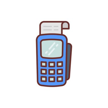 Ödeme Terminal simgesi vektör cinsinden. Logotype