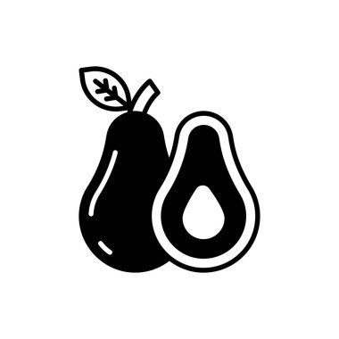 Vektör olarak Avokado simgesi. Logotype