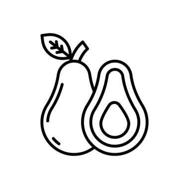 Vektör olarak Avokado simgesi. Logotype
