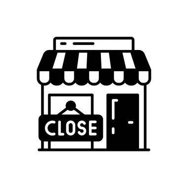 Kapalı simgeyi vektörde sakla. Logotype