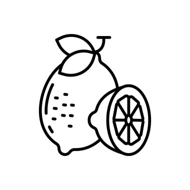 Vektör olarak limon simgesi. Logotype