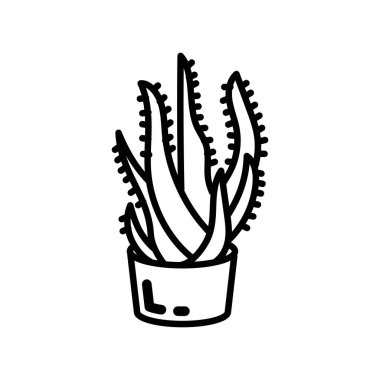 Vektör olarak Aloe Vera simgesi. Logotype