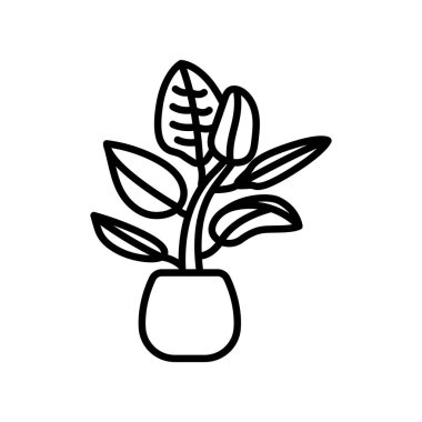 Vektör olarak Ficus simgesi. Logotype
