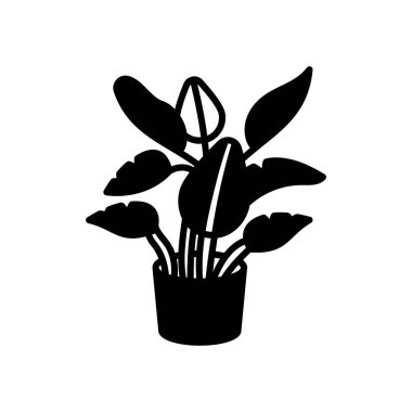 Vektör olarak muz bitkisi simgesi. Logotype