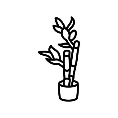 Vektör içinde bambu simgesi. Logotype