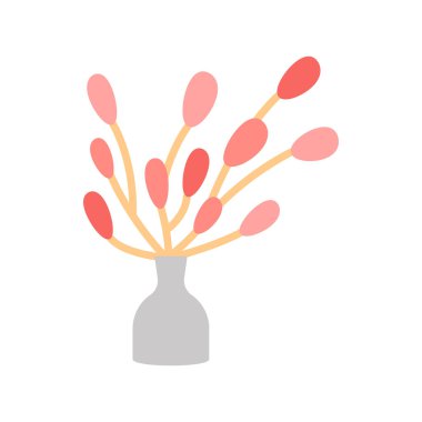 Kurutulmuş Tavşan Kuyruğu simgesi vektörde. Logotype