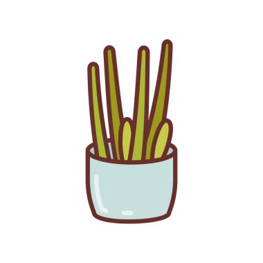 Mızrak bitkisi simgesi vektörde. Logotype