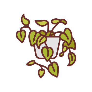 Vektör olarak Heartleaf Philodendron simgesi. Logotype