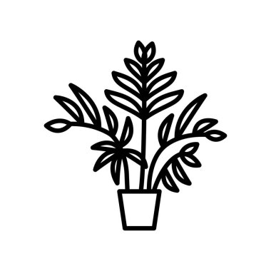 Vektör olarak Areca Palm simgesi. Logotype