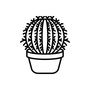 Namlu Kaktüsü simgesi vektörde. Logotype