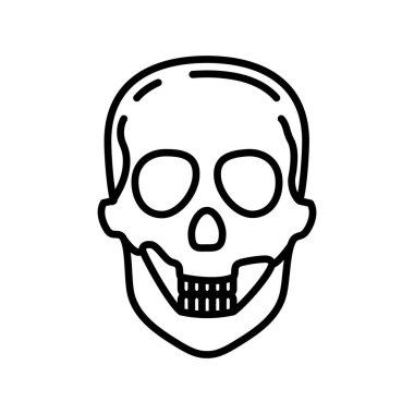 Vektör olarak kafatası simgesi. Logotype