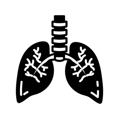 Bronchi simgesi vektörde. Logotype