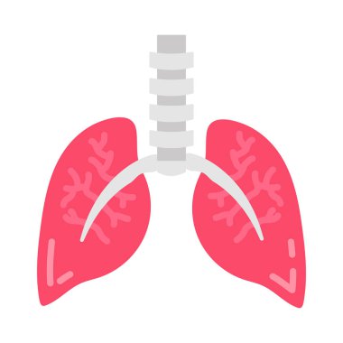 Bronchi simgesi vektörde. Logotype