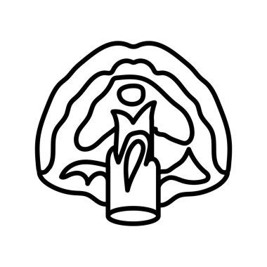 Vektör içinde diyafragmatik kas simgesi. Logotype