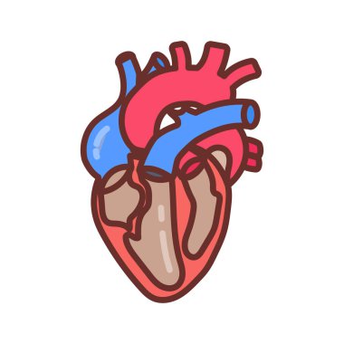 Kalp Kan Dolaşım ikonu vektörde. Logotype