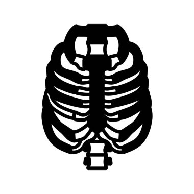 Vektör olarak insan kaburga simgesi. Logotype