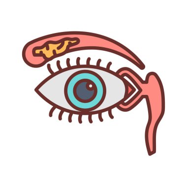 Vektör olarak gözyaşı kanalı simgesi. Logotype