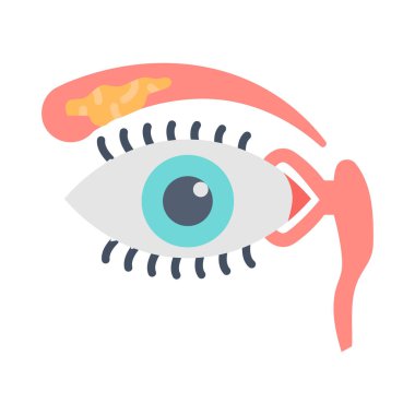 Vektör olarak gözyaşı kanalı simgesi. Logotype