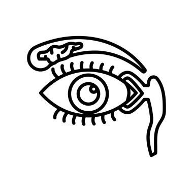 Vektör olarak gözyaşı kanalı simgesi. Logotype