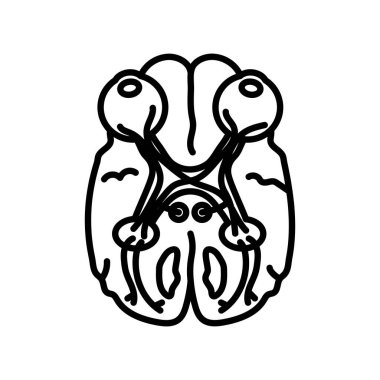 Optik Chiasm simgesi vektörde. Logotype