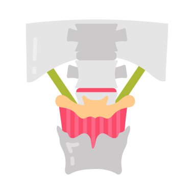 Vektör olarak Stylohyoid Kas simgesi. Logotype