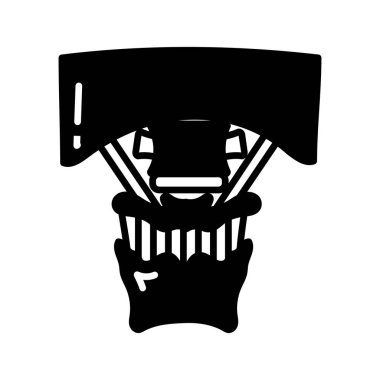 Vektör olarak Stylohyoid Kas simgesi. Logotype