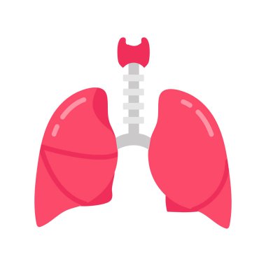 Ciğerler vektör olarak simge. Logotype