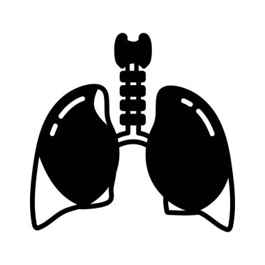 Ciğerler vektör olarak simge. Logotype