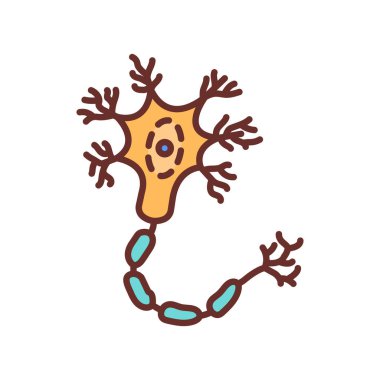 Nöron simgesi vektörde. Logotype