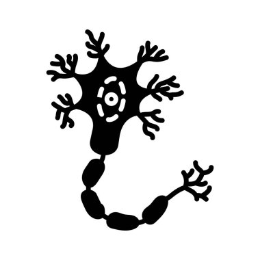 Nöron simgesi vektörde. Logotype