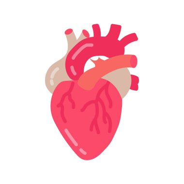 Kalp ikonu vektörde. Logotype