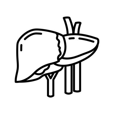 Vektör olarak karaciğer simgesi. Logotype