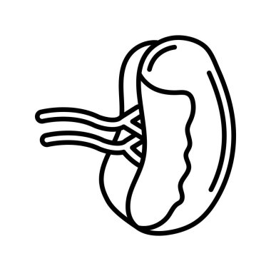 Dalak simgesi vektörde. Logotype