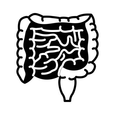 Bağırsak ikonu vektör olarak. Logotype