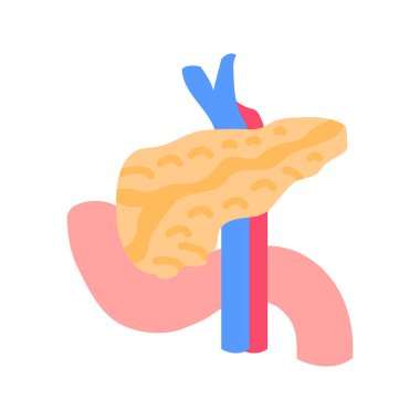 Vektör olarak pankreas simgesi. Logotype