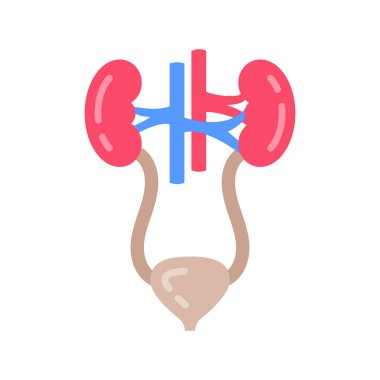 İdrar Sistemi simgesi vektörde. Logotype