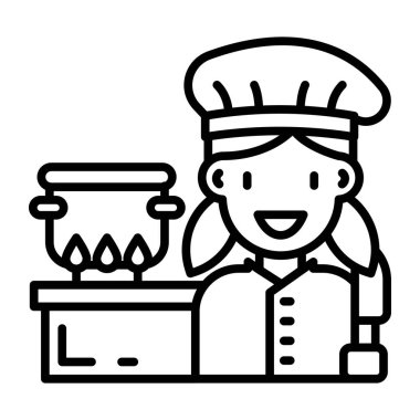 Vektör olarak ikon pişiriyorum. Logotype