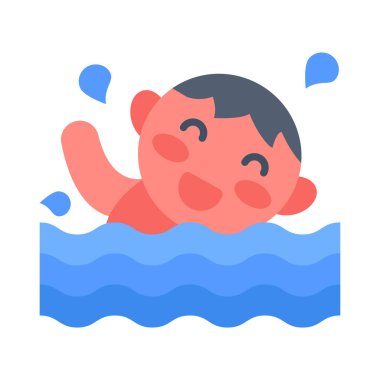 Vektör içinde yüzme simgesi. Logotype